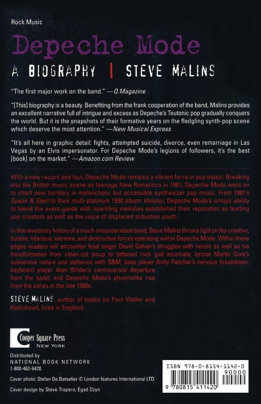 Rückseite: 9780815411420 | Depeche Mode | A Biography | Steve Malins | Taschenbuch | Englisch