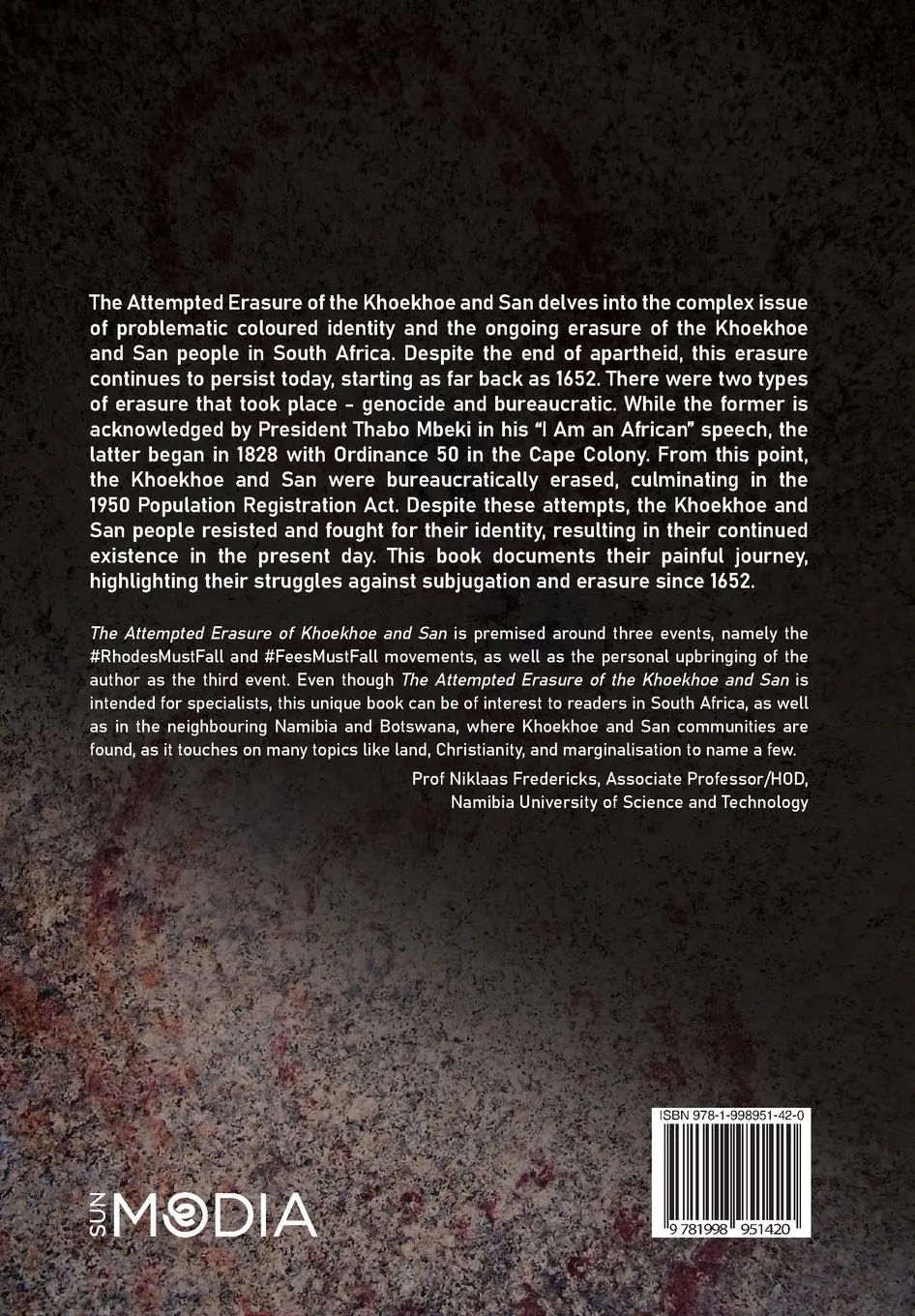 Rückseite: 9781998951420 | The Attempted Erasure of the Khoekhoe and San | Jacob Cloete | Buch