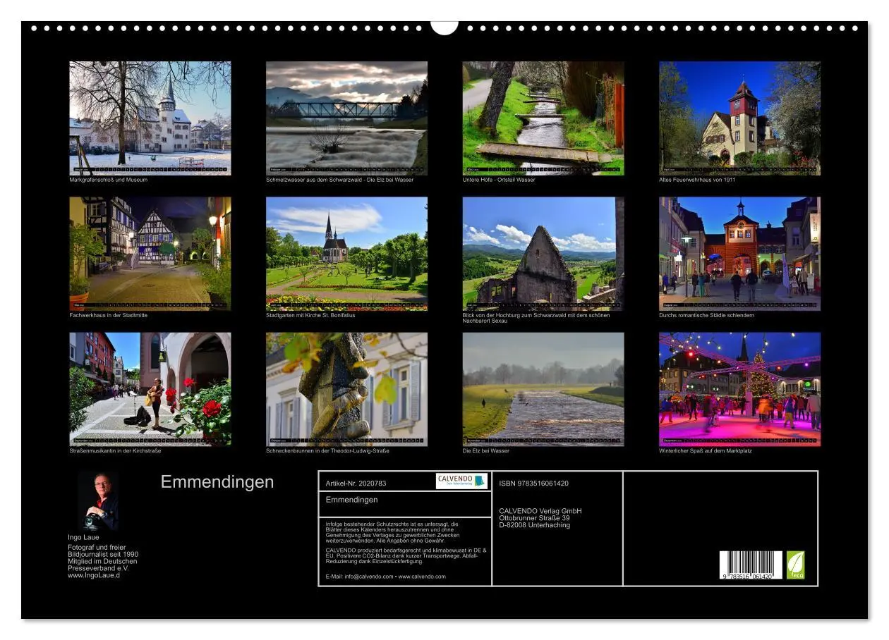 Bild: 9783516061420 | Emmendingen (Wandkalender 2026 DIN A2 quer), CALVENDO Monatskalender