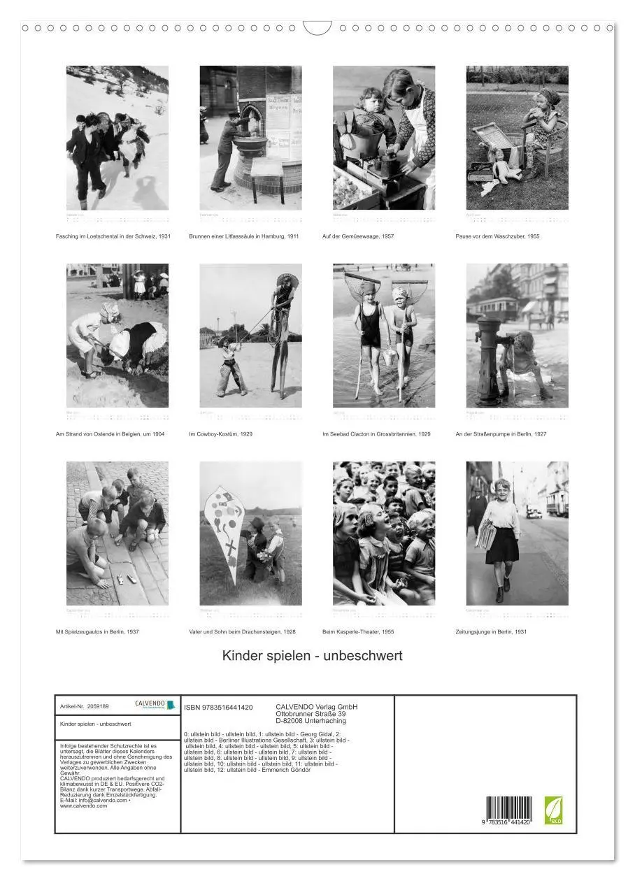 Bild: 9783516441420 | Kinder spielen - unbeschwert (Wandkalender 2026 DIN A2 hoch),...