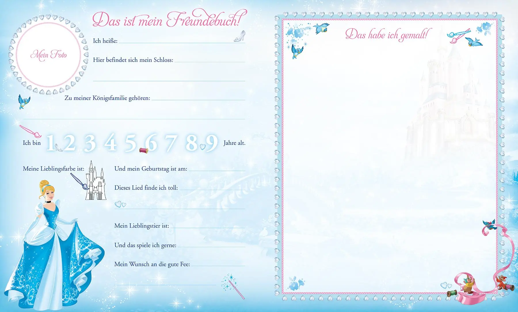 Bild: 9783833241420 | Disney Cinderella: Meine ersten Freunde | Kindergartenfreundebuch