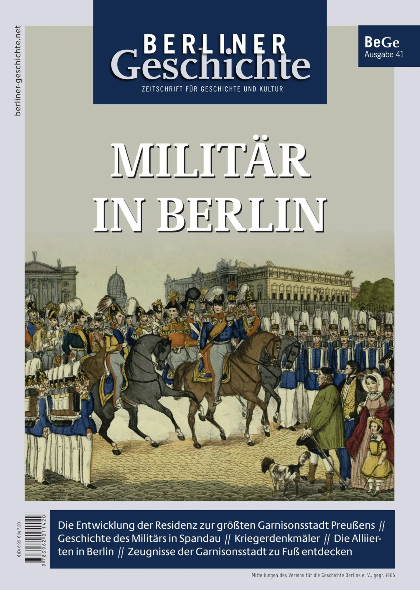 Cover: 9783962011420 | Berliner Geschichte - Zeitschrift für Geschichte und Kultur 41 | V.