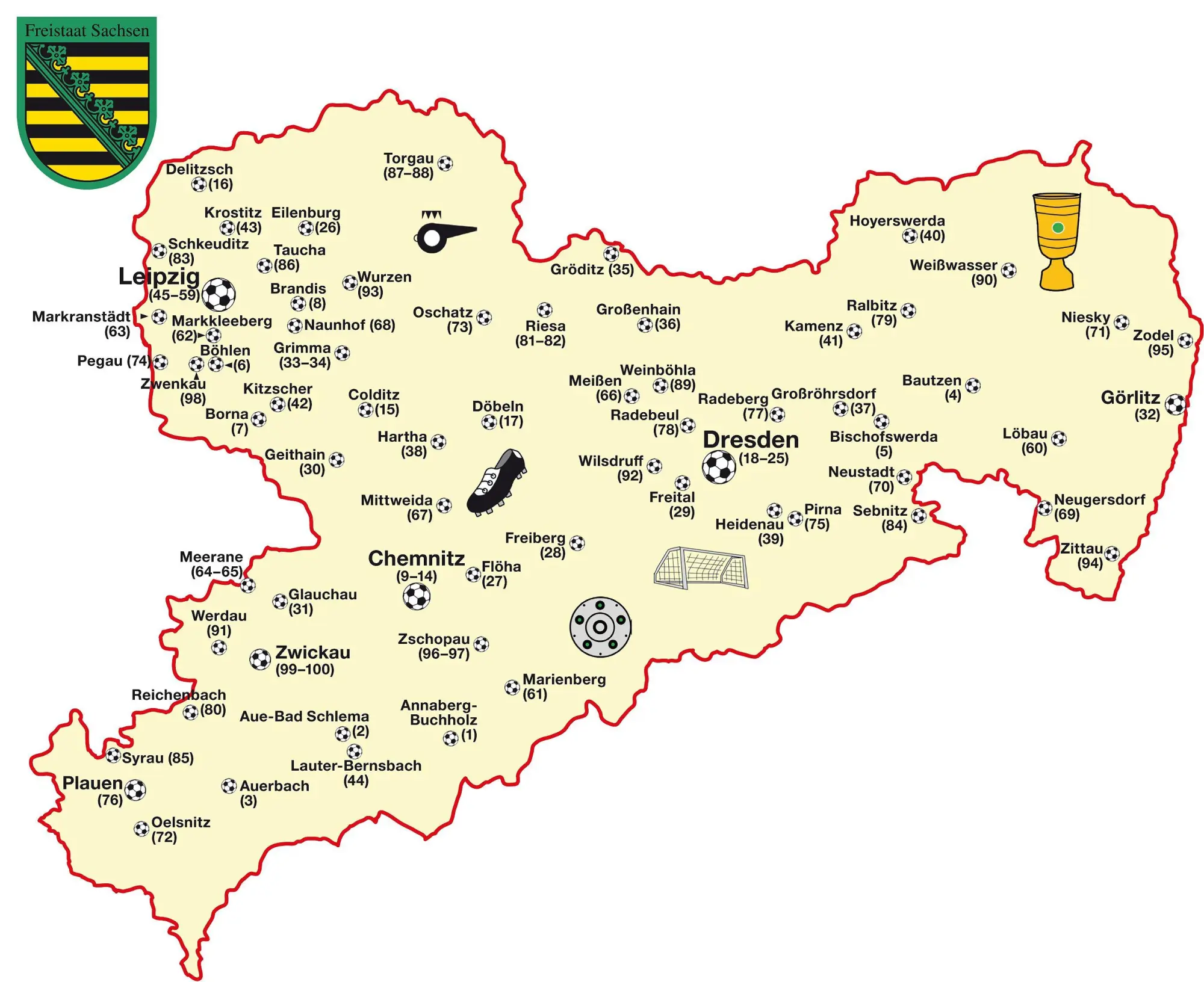 Bild: 9783964231420 | Fußballheimat Sachsen | 100 Orte der Erinnerung. Ein Reiseführer