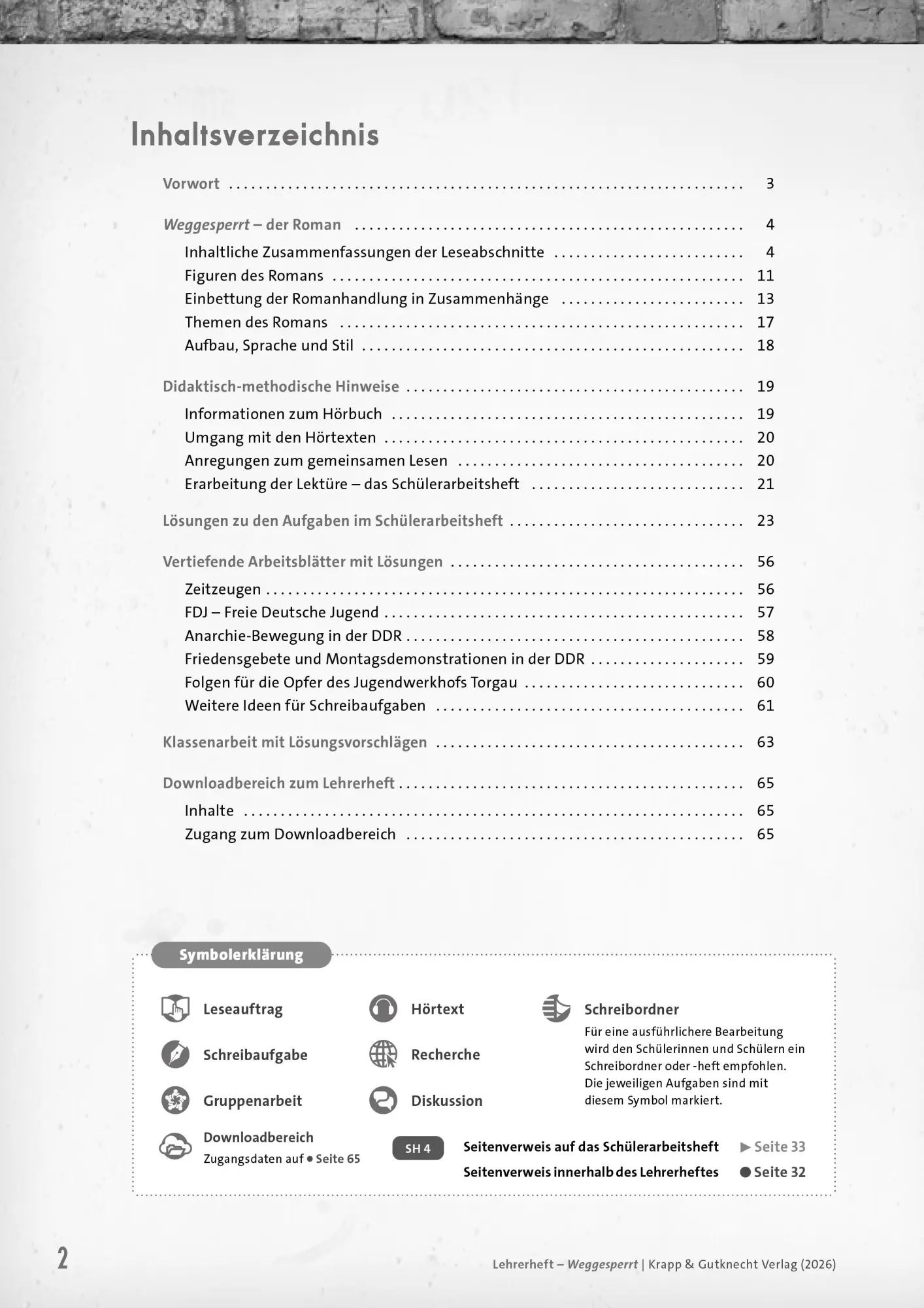 Bild: 9783963231520 | Weggesperrt - Grit Poppe - Lehrerheft (BaWü 2027) | Undank (u. a.)