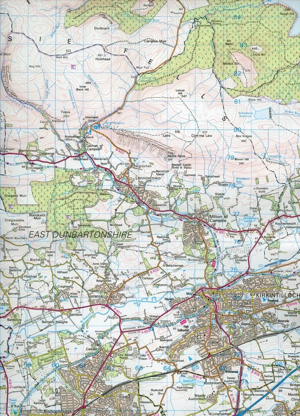 Bild: 9780319261620 | Glasgow, Motherwell &amp; Airdrie | Ordnance Survey | (Land-)Karte | 2016