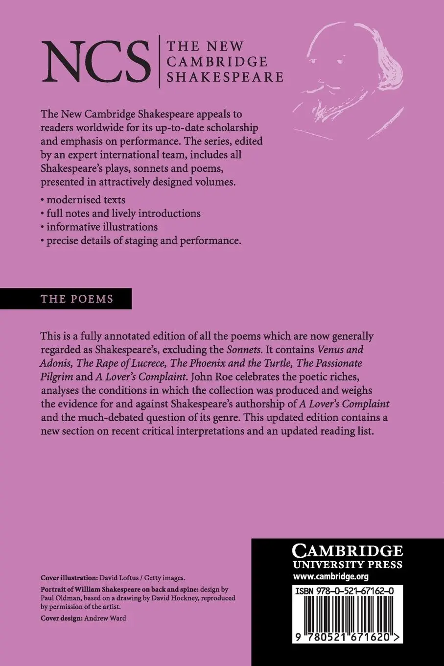 Rückseite: 9780521671620 | NCS | The Poems 2ed | William Shakespeare | Taschenbuch | 306 S.