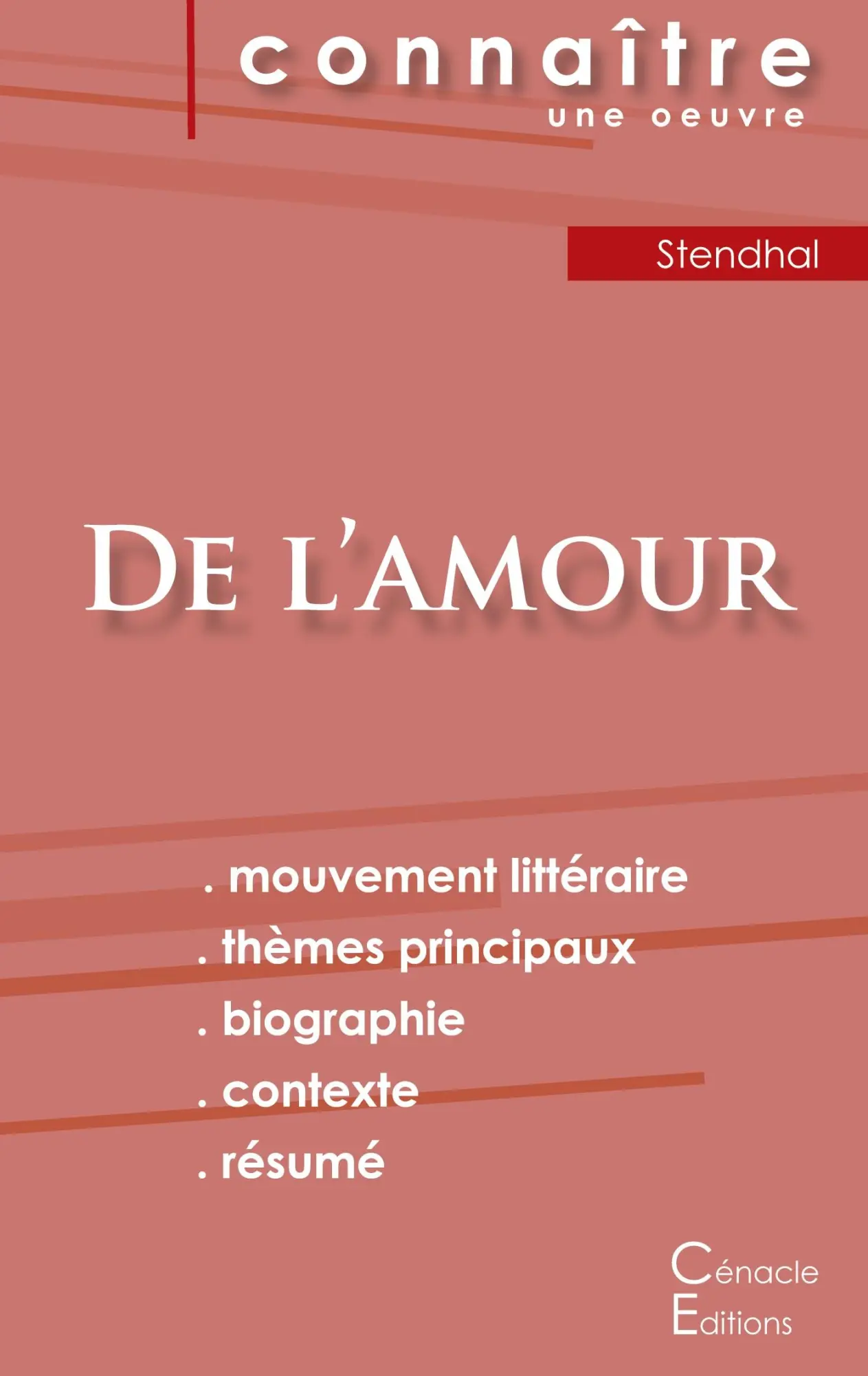 Cover: 9782759311620 | Fiche de lecture De l'amour de Stendhal (analyse littéraire de...