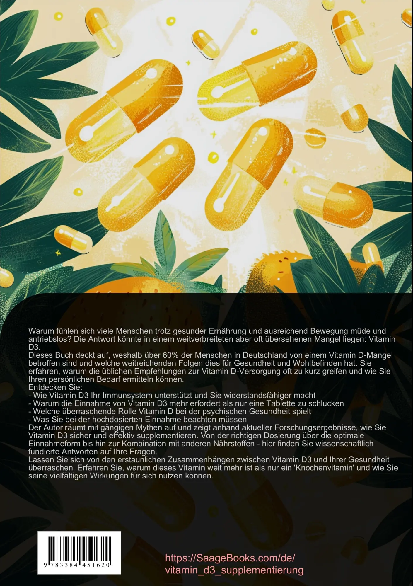Rückseite: 9783384451620 | Vitamin D3 Hochdosiert: Der praktische Ratgeber zur Vitamin D3...