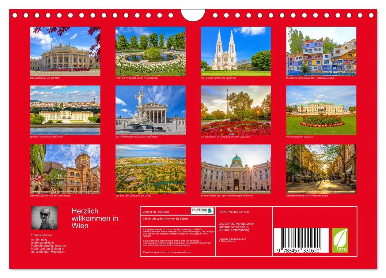 Bild: 9783457331620 | Herzlich willkommen in Wien (Wandkalender 2026 DIN A4 quer),...
