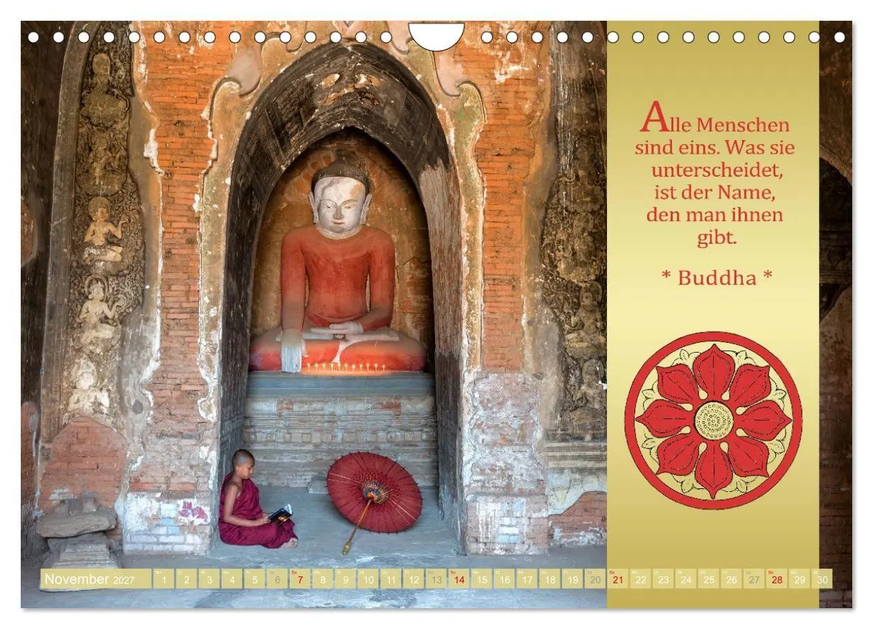 Bild: 9783569511620 | BUDDHAS WORTE - Buddhistische Weisheiten (Wandkalender 2027 DIN A4...