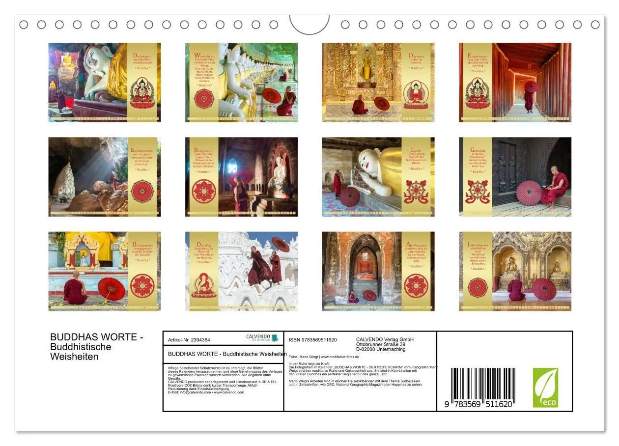 Bild: 9783569511620 | BUDDHAS WORTE - Buddhistische Weisheiten (Wandkalender 2027 DIN A4...