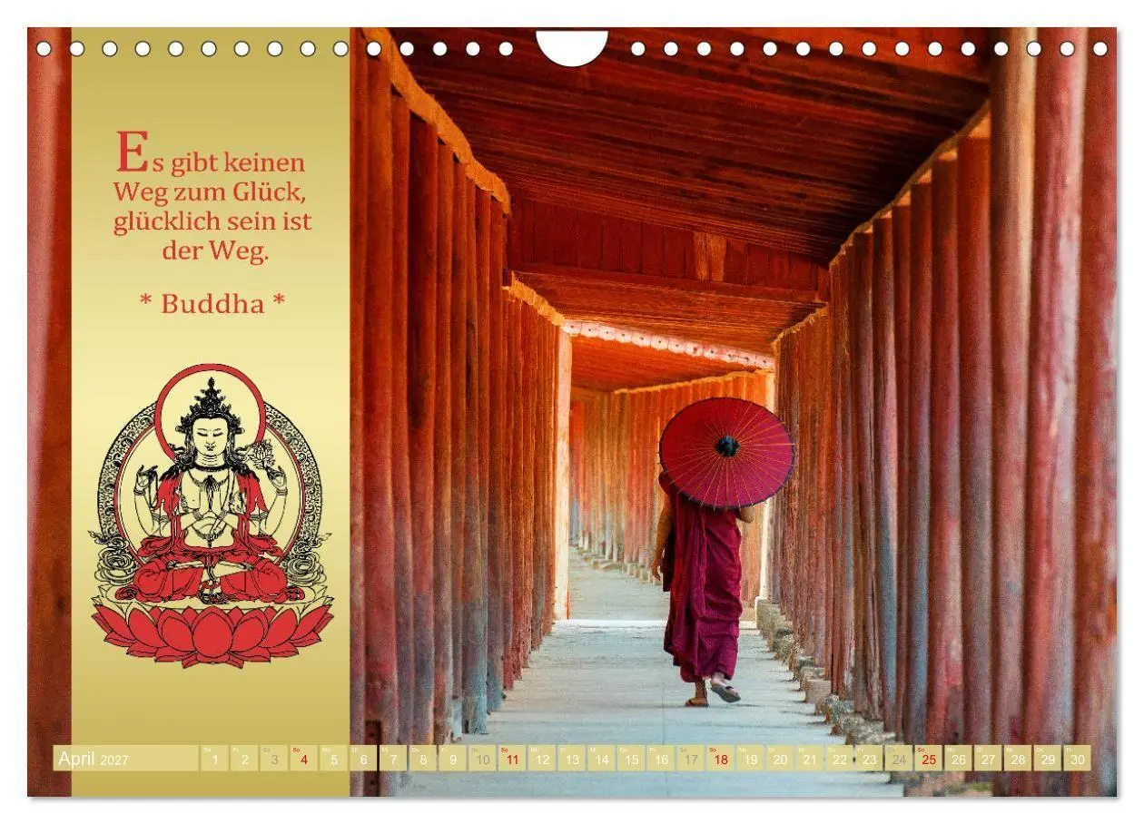 Bild: 9783569511620 | BUDDHAS WORTE - Buddhistische Weisheiten (Wandkalender 2027 DIN A4...