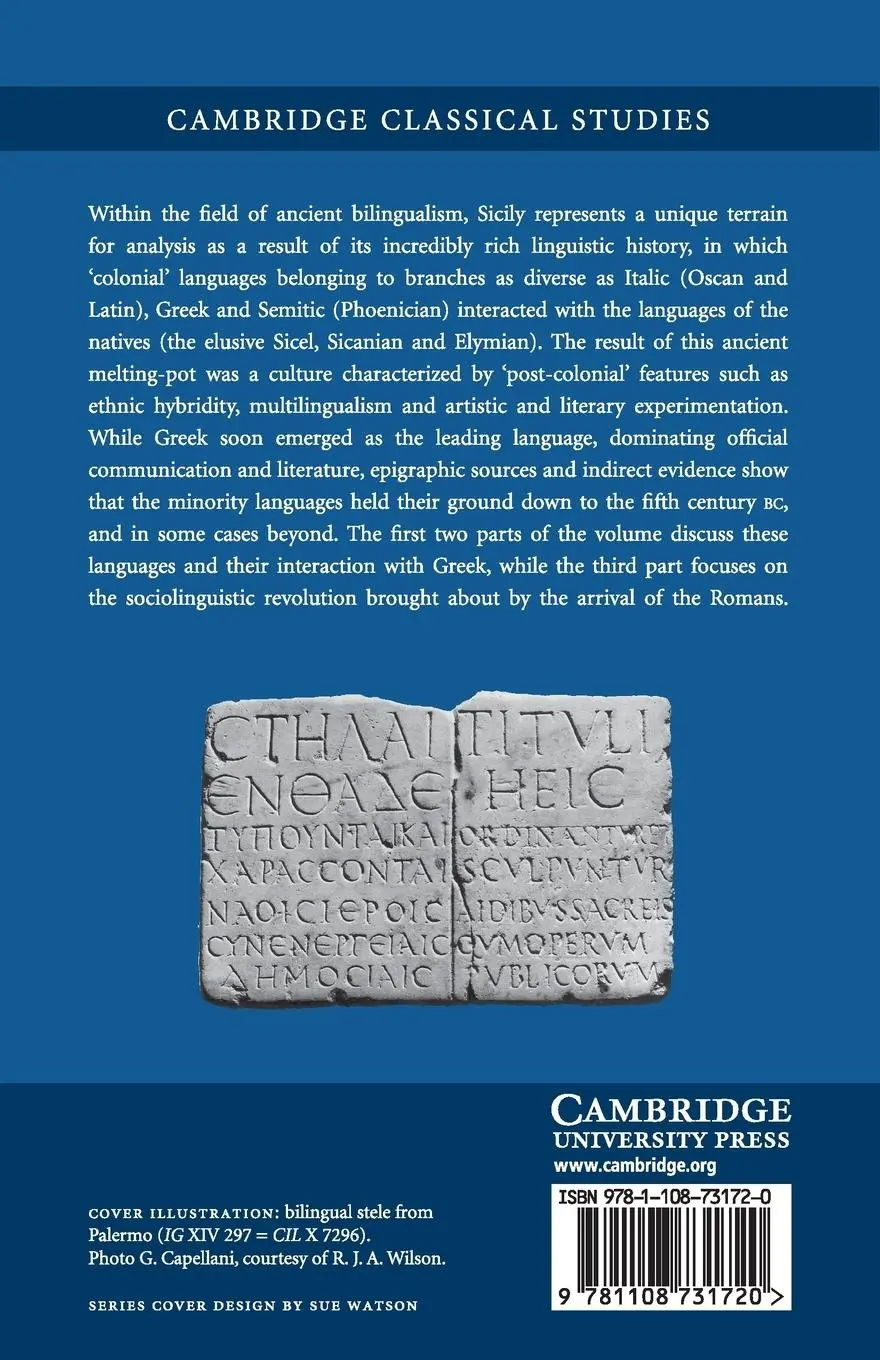 Rückseite: 9781108731720 | Language and Linguistic Contact in Ancient Sicily | Olga Tribulato