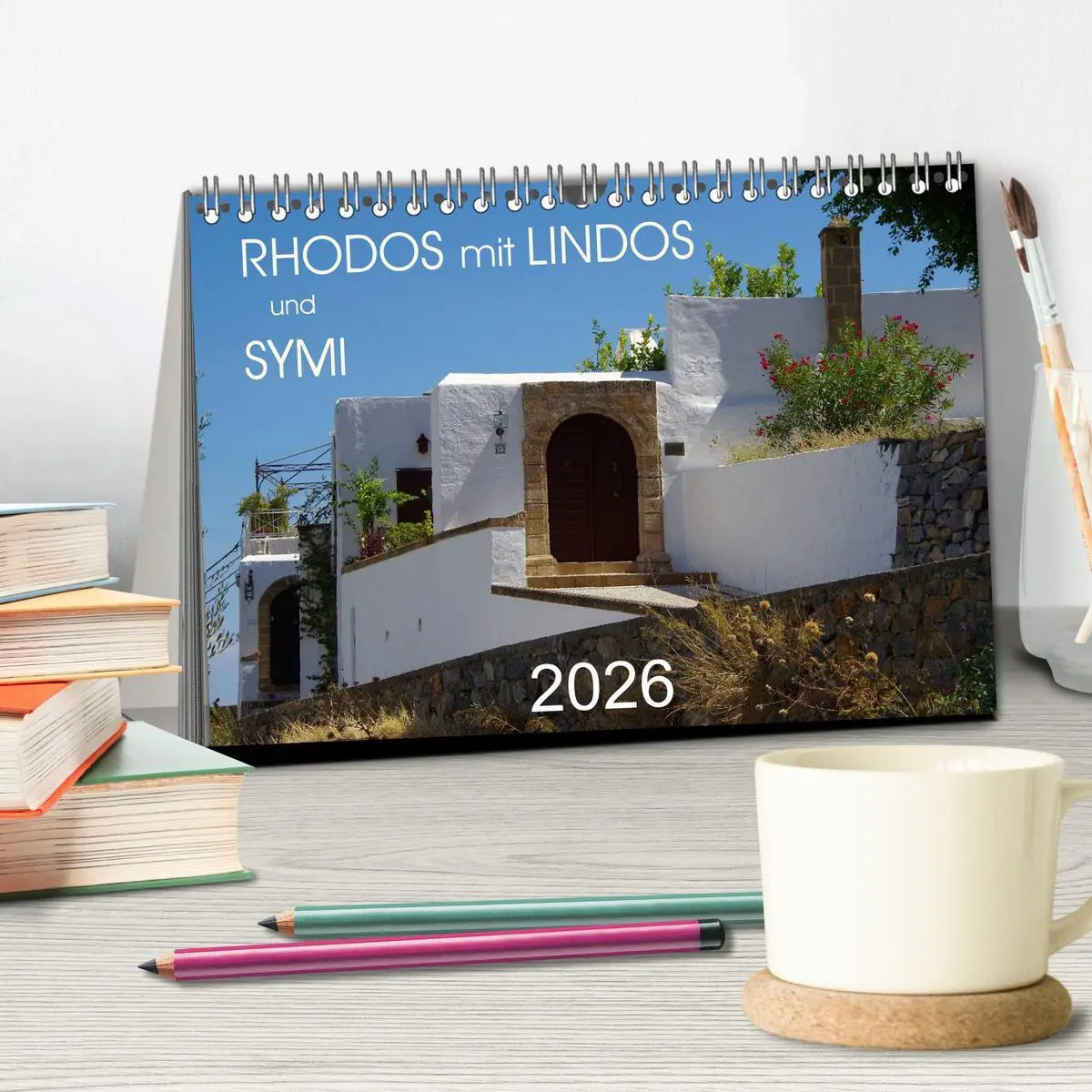 Bild: 9783516101720 | Rhodos mit Lindos und Symi (Tischkalender 2026 DIN A5 quer),...