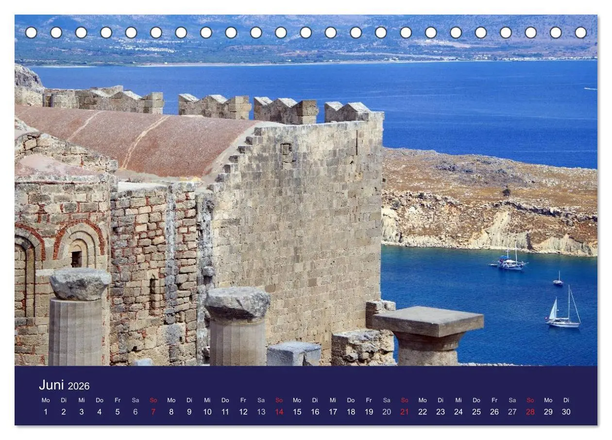 Bild: 9783516101720 | Rhodos mit Lindos und Symi (Tischkalender 2026 DIN A5 quer),...