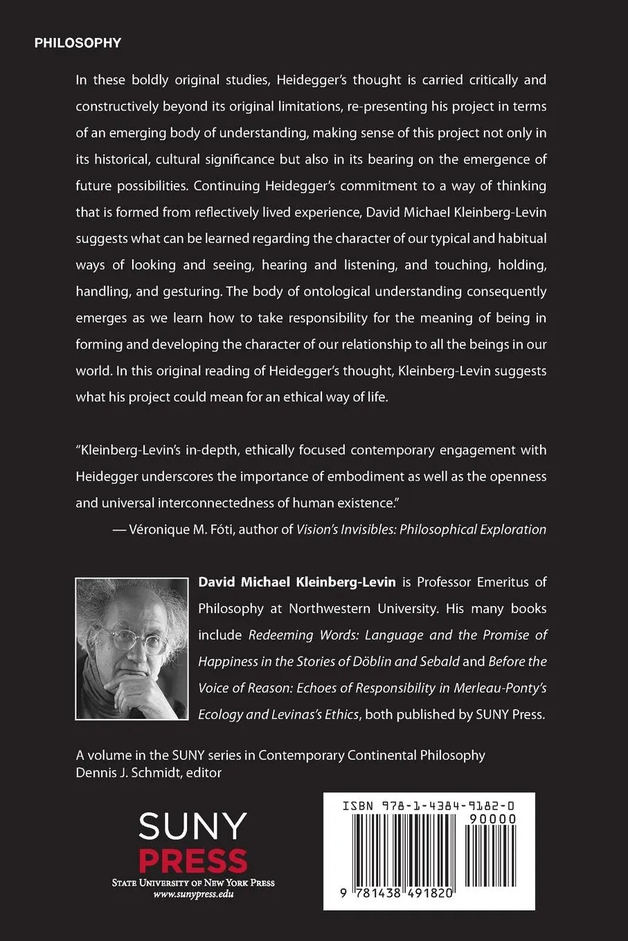 Rückseite: 9781438491820 | Critical Studies on Heidegger | The Emerging Body of Understanding