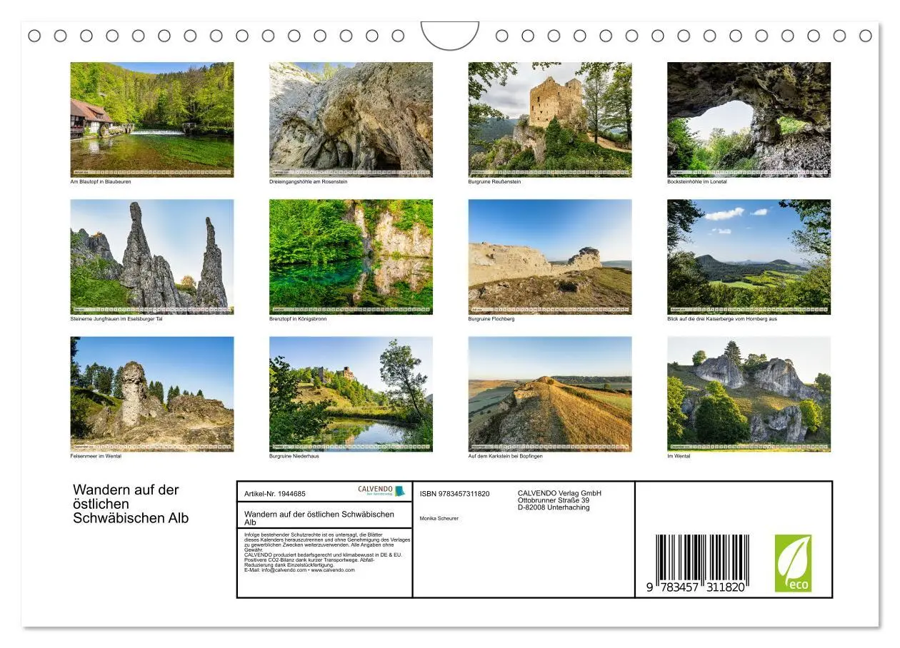 Bild: 9783457311820 | Wandern auf der östlichen Schwäbischen Alb (Wandkalender 2026 DIN...