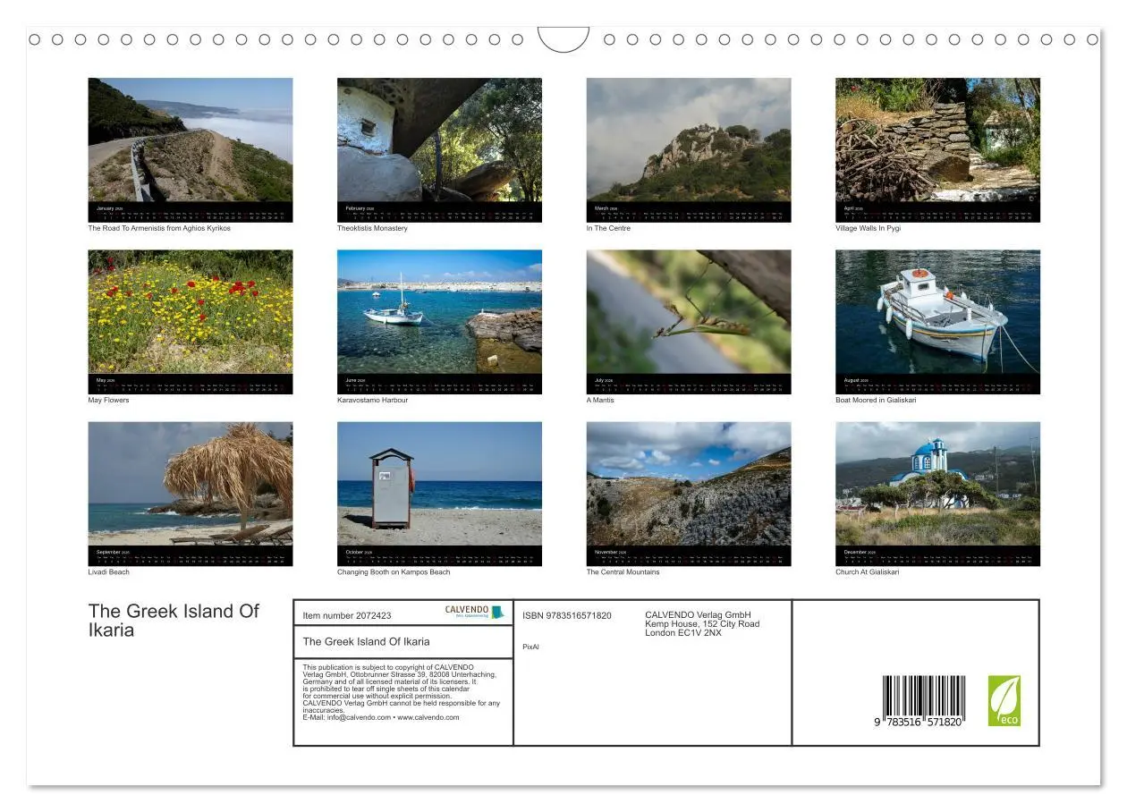 Bild: 9783516571820 | The Greek Island Of Ikaria (Wall Calendar 2026 DIN A3 landscape),...