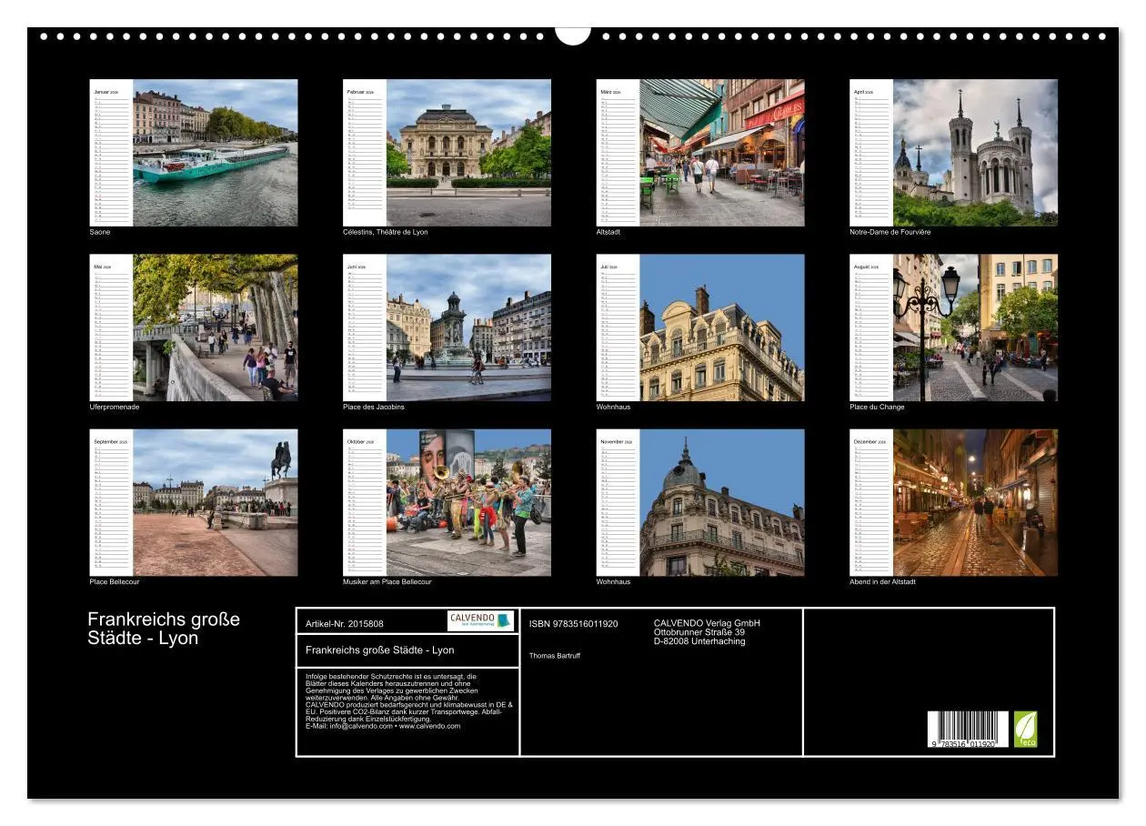 Bild: 9783516011920 | Frankreichs große Städte - Lyon (Wandkalender 2026 DIN A2 quer),...