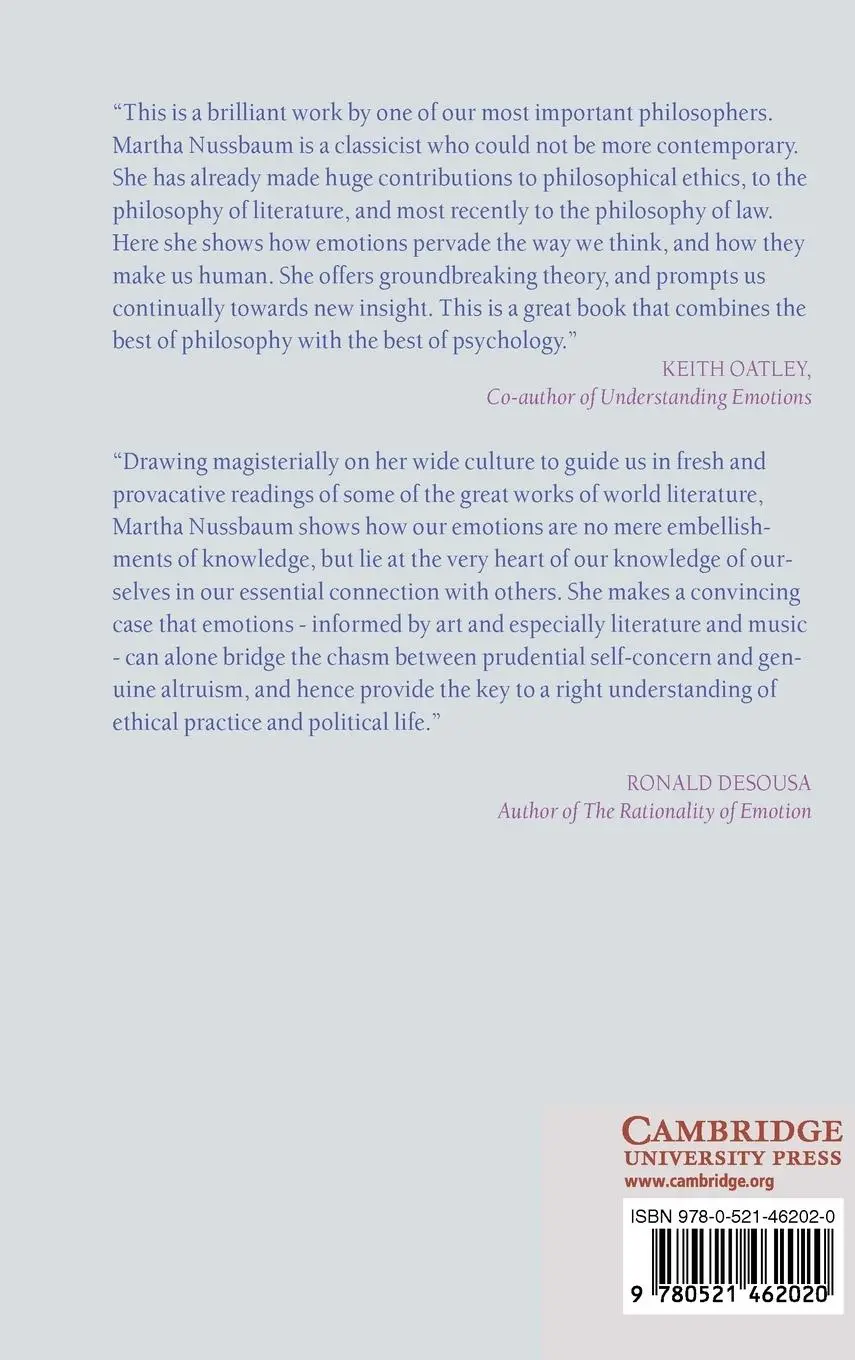 Rückseite: 9780521462020 | Upheavals of Thought | The Intelligence of Emotions | Nussbaum | Buch