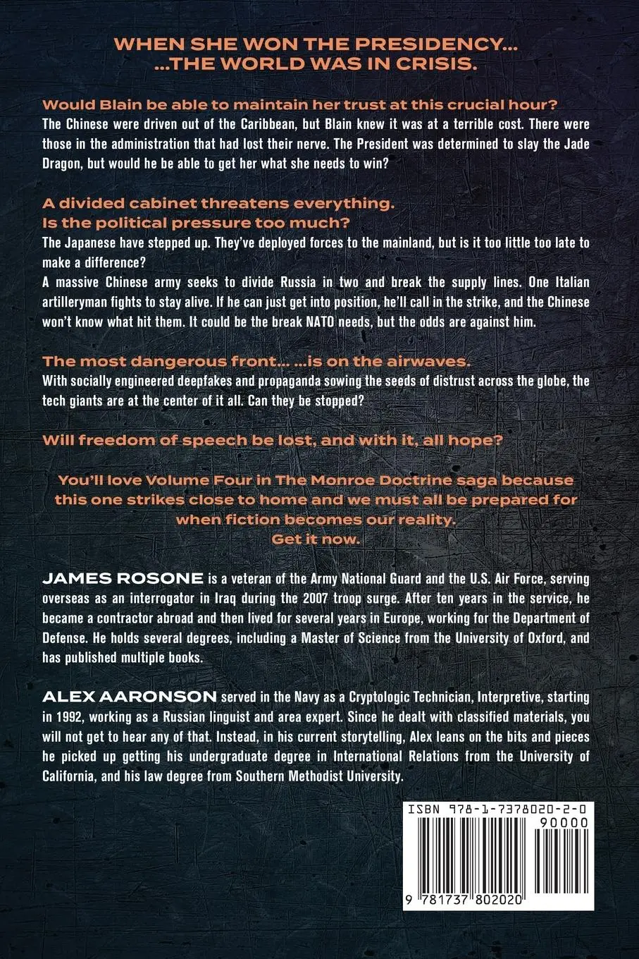 Rückseite: 9781737802020 | Monroe Doctrine | Volume IV | James Rosone (u. a.) | Taschenbuch