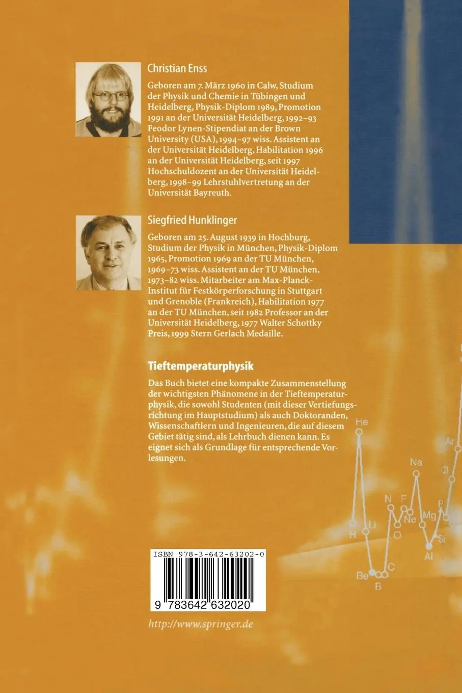 Rückseite: 9783642632020 | Tieftemperaturphysik | Siegfried Hunklinger (u. a.) | Taschenbuch