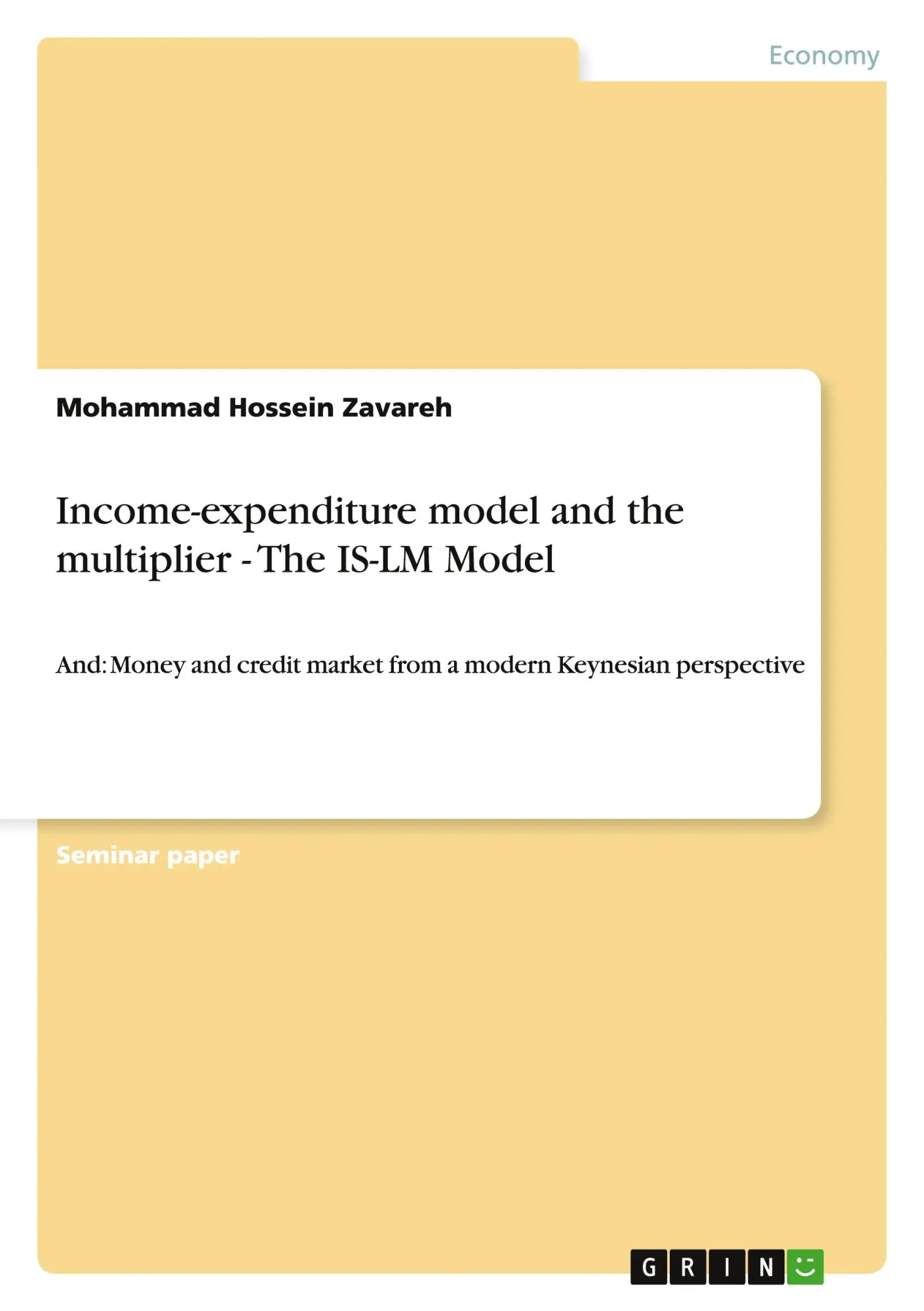 Cover: 9783656352020 | Income-expenditure model and the multiplier - The IS-LM Model | Buch