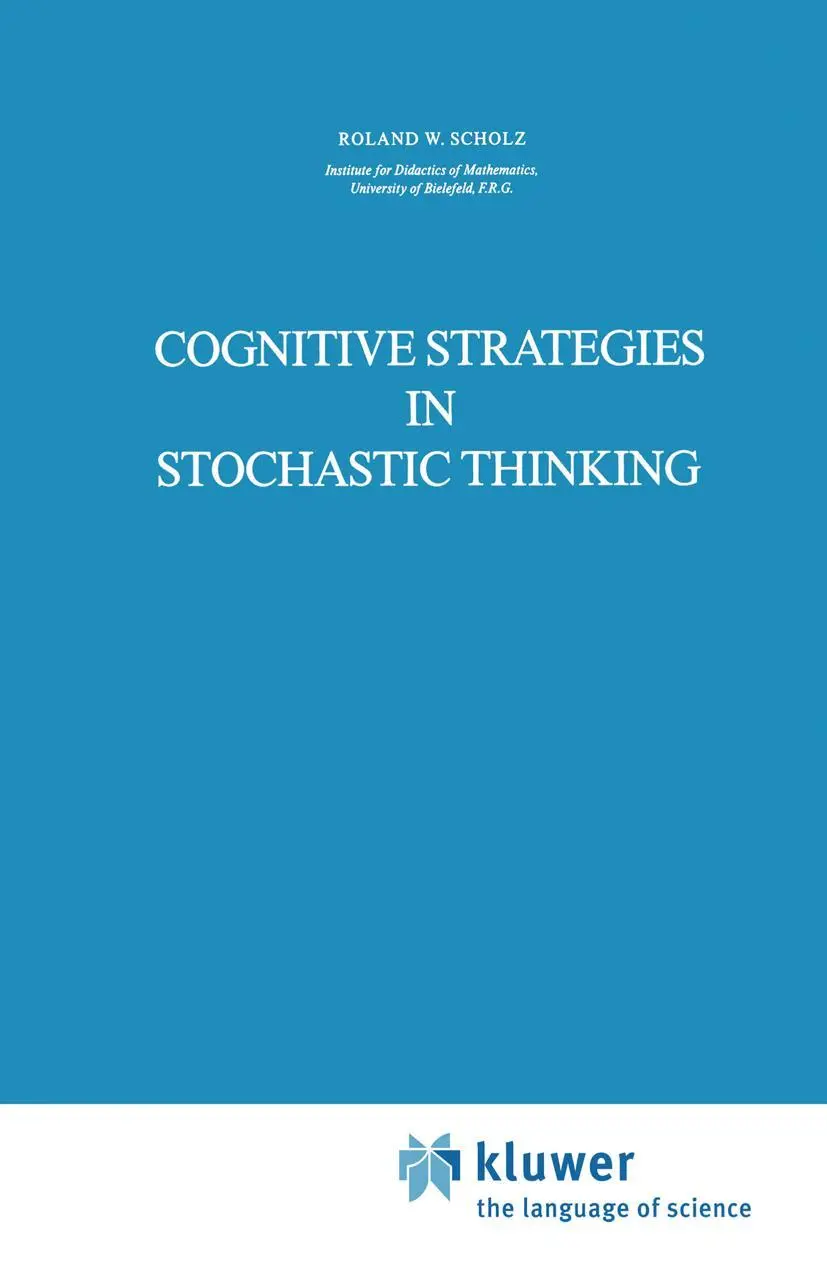 Cover: 9789401082020 | Cognitive Strategies in Stochastic Thinking | Roland W. Scholz | Buch