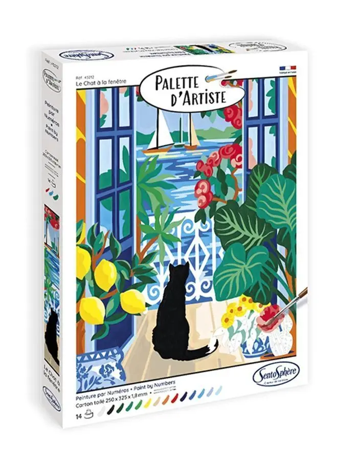 Cover: 3373910452120 | SENTOSPHÈRE - Malen nach Zahlen Katze am Fenster | In Karton | 3945212