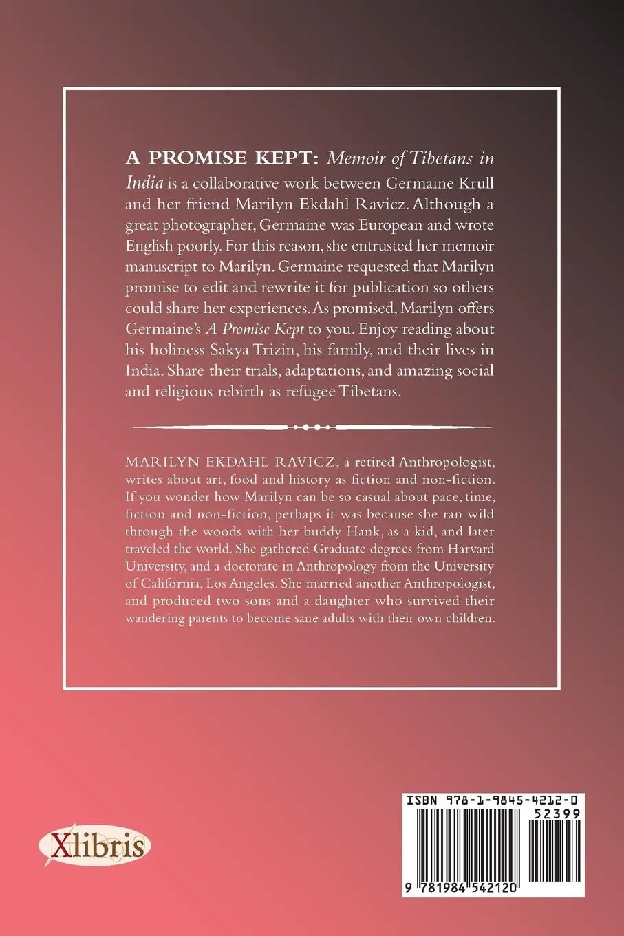 Rückseite: 9781984542120 | A Promise Kept | Memoir of Tibetans in India | Ravicz (u. a.) | Buch