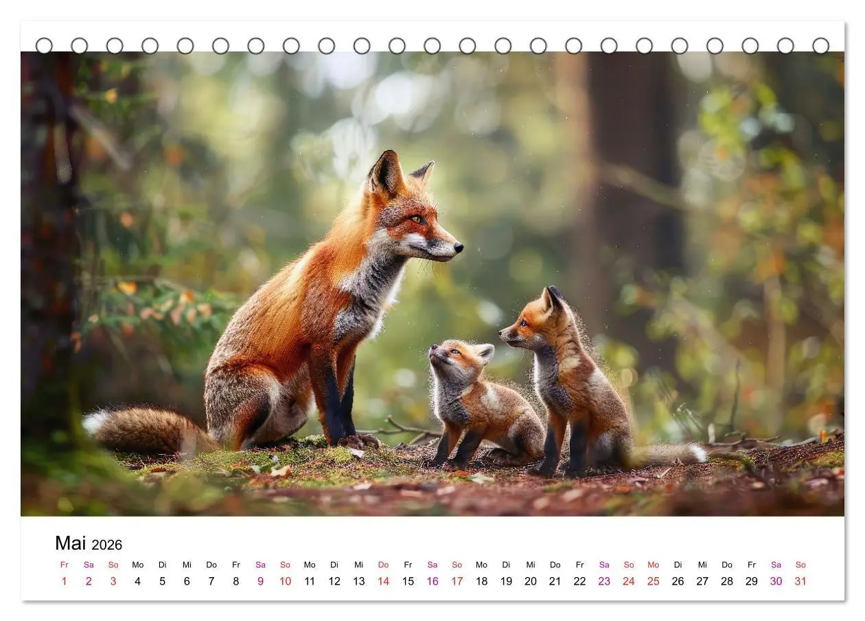 Bild: 9783457422120 | Fuchs - schöne Momente (Tischkalender 2026 DIN A5 quer), CALVENDO...