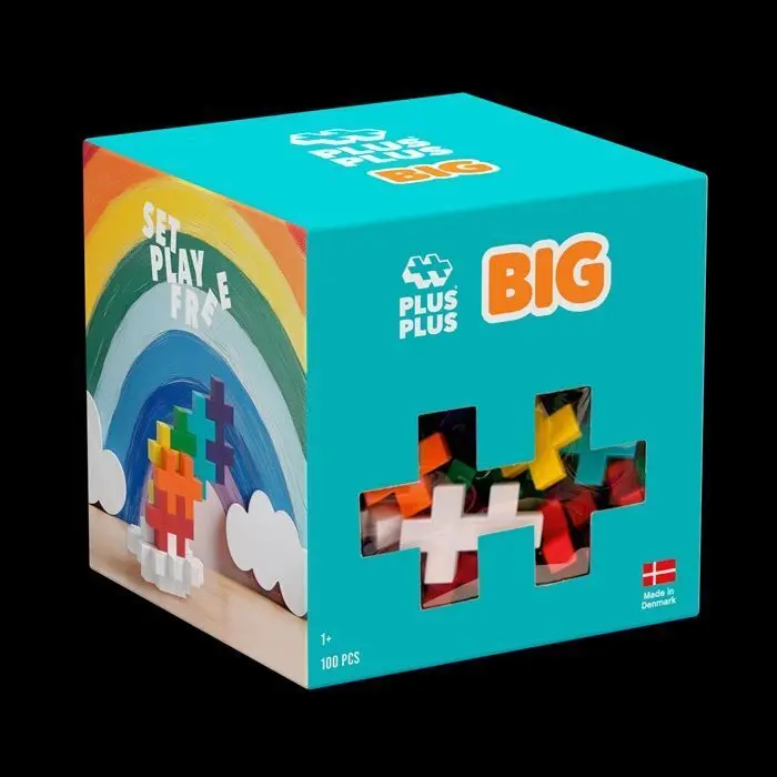 Cover: 5710409202220 | PLUS PLUS - 100 Kreativ Bausteine BIG Regenbogen | In Karton | 9604354
