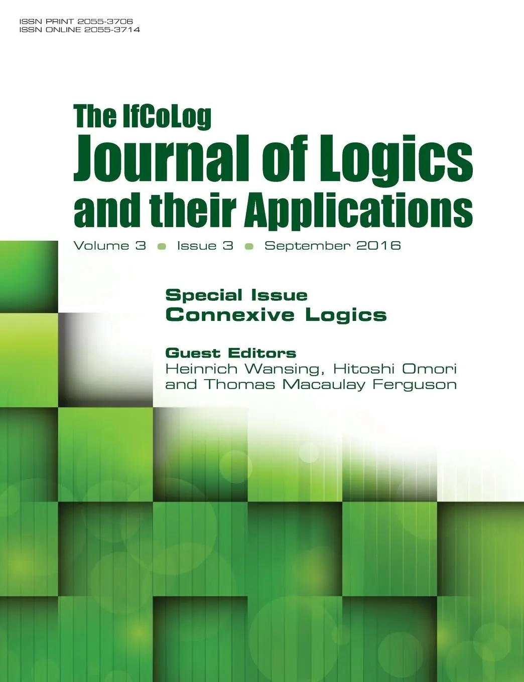 Cover: 9781848902220 | IfColog Journal of Logics and their Applications. Volume 3, number 3