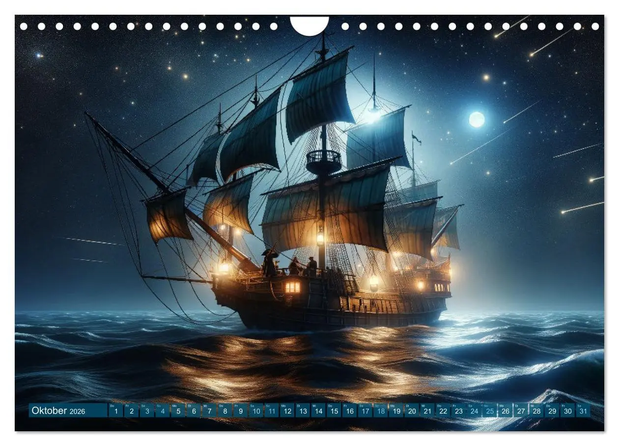 Bild: 9783457342220 | Maritime Meisterwerke: Ein KI-Kalender für Seefahrerherzen...