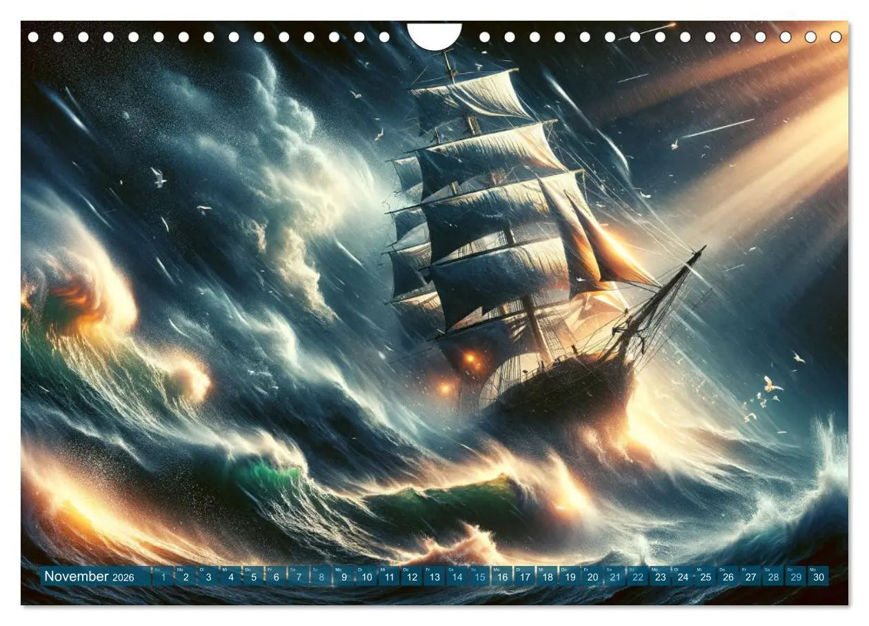 Bild: 9783457342220 | Maritime Meisterwerke: Ein KI-Kalender für Seefahrerherzen...