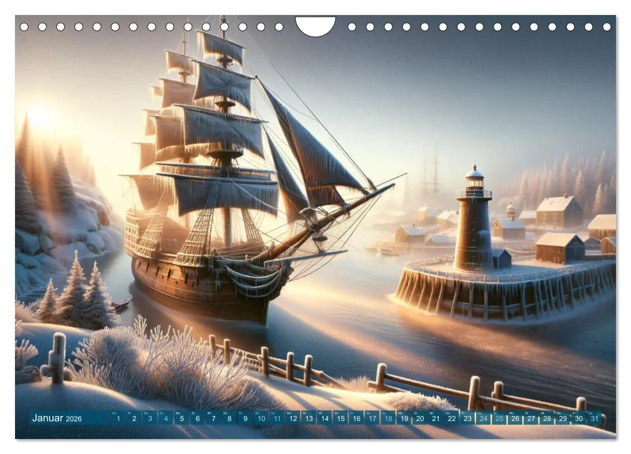 Bild: 9783457342220 | Maritime Meisterwerke: Ein KI-Kalender für Seefahrerherzen...