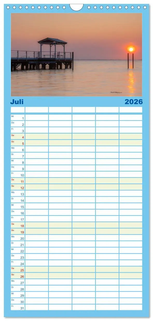 Bild: 9783516502220 | Familienplaner 2026 - Sonne und Meer - Meer geht immer mit 5...
