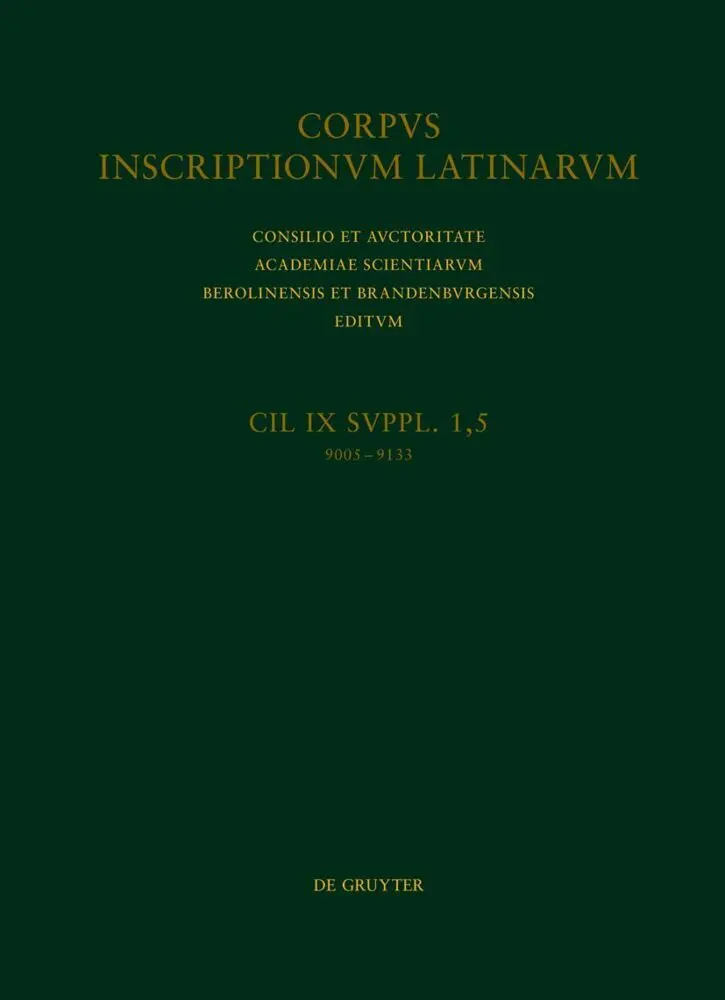 Addenda et corrigenda (CIL IX 9005-9133). Indices.