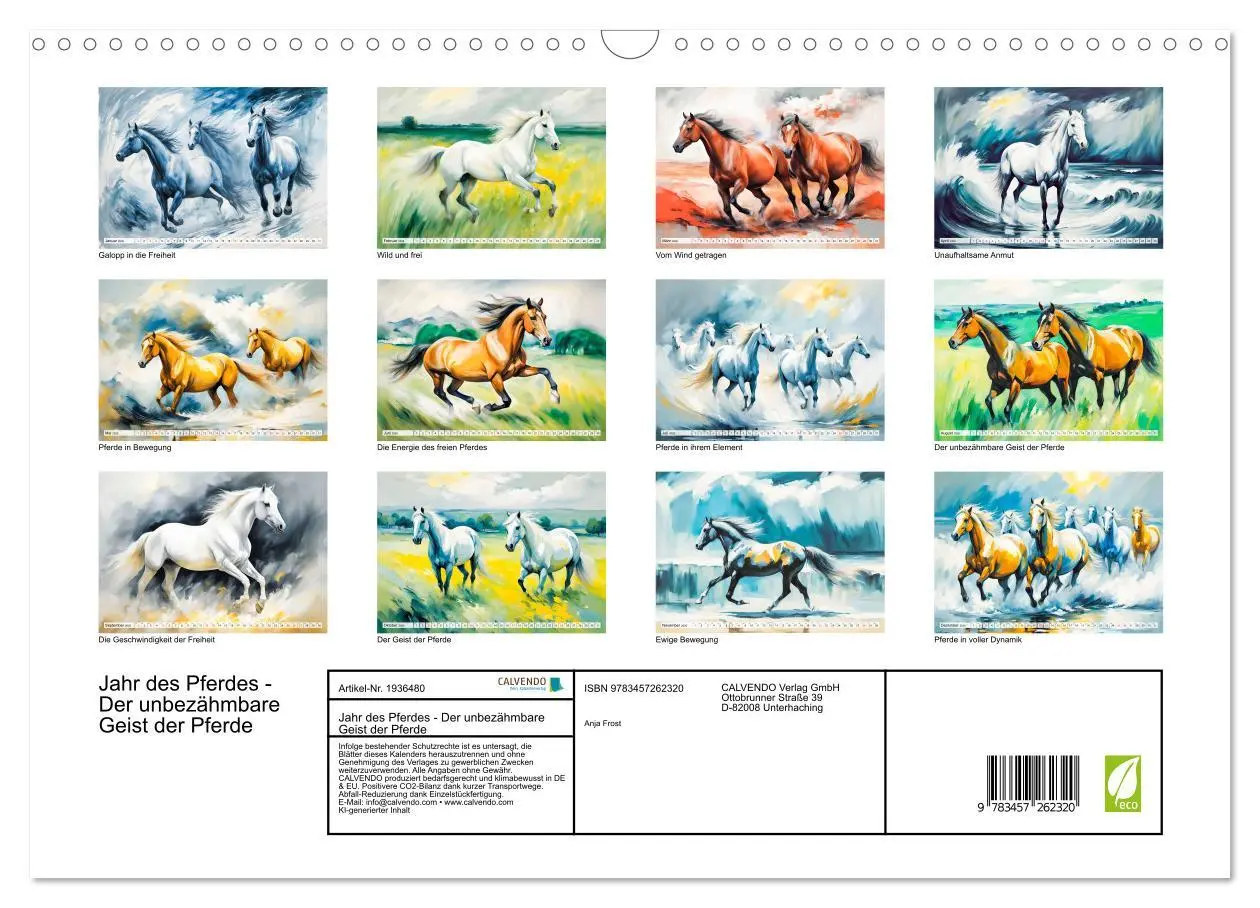 Bild: 9783457262320 | Jahr des Pferdes - Der unbezähmbare Geist der Pferde (Wandkalender...