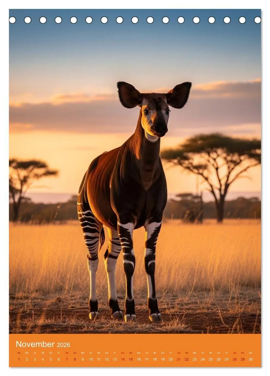 Bild: 9783516662320 | Tiere in der Savanne (Tischkalender 2026 DIN A5 hoch), CALVENDO...