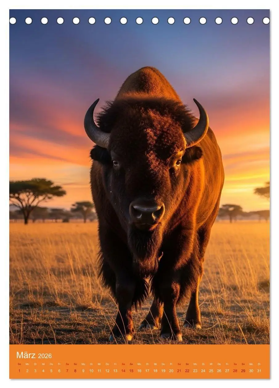 Bild: 9783516662320 | Tiere in der Savanne (Tischkalender 2026 DIN A5 hoch), CALVENDO...