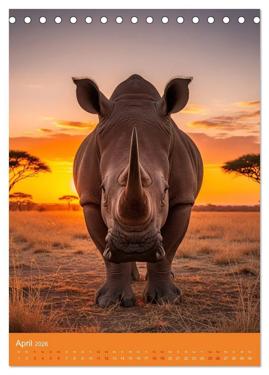 Bild: 9783516662320 | Tiere in der Savanne (Tischkalender 2026 DIN A5 hoch), CALVENDO...