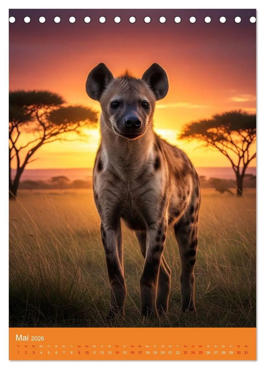 Bild: 9783516662320 | Tiere in der Savanne (Tischkalender 2026 DIN A5 hoch), CALVENDO...