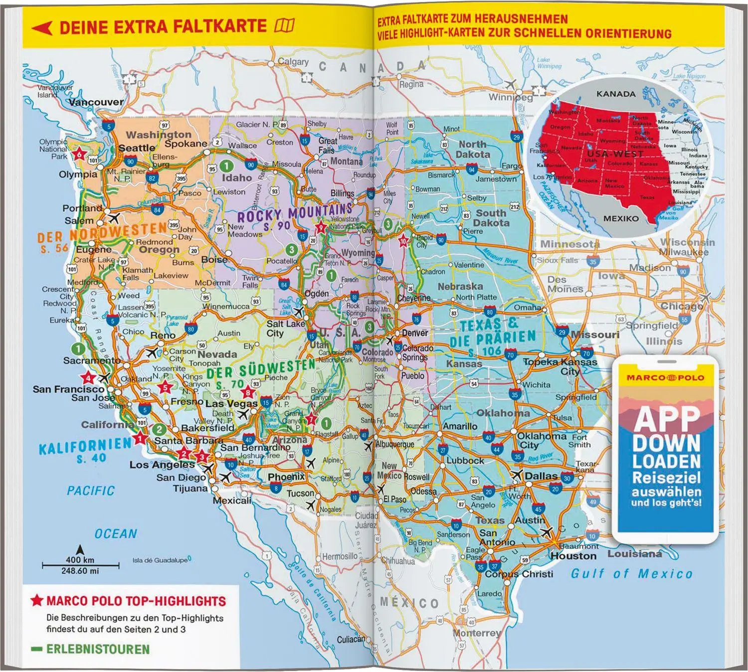 Bild: 9783829742320 | MARCO POLO Reiseführer USA West | Karl Teuschl | Taschenbuch | 156 S.