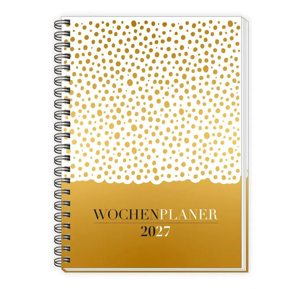 Cover: 4251901512420 | TRÖTSCH - Wochenplaner A5 mit Wire-O Gold 2027 | KG | Kalender | 2027