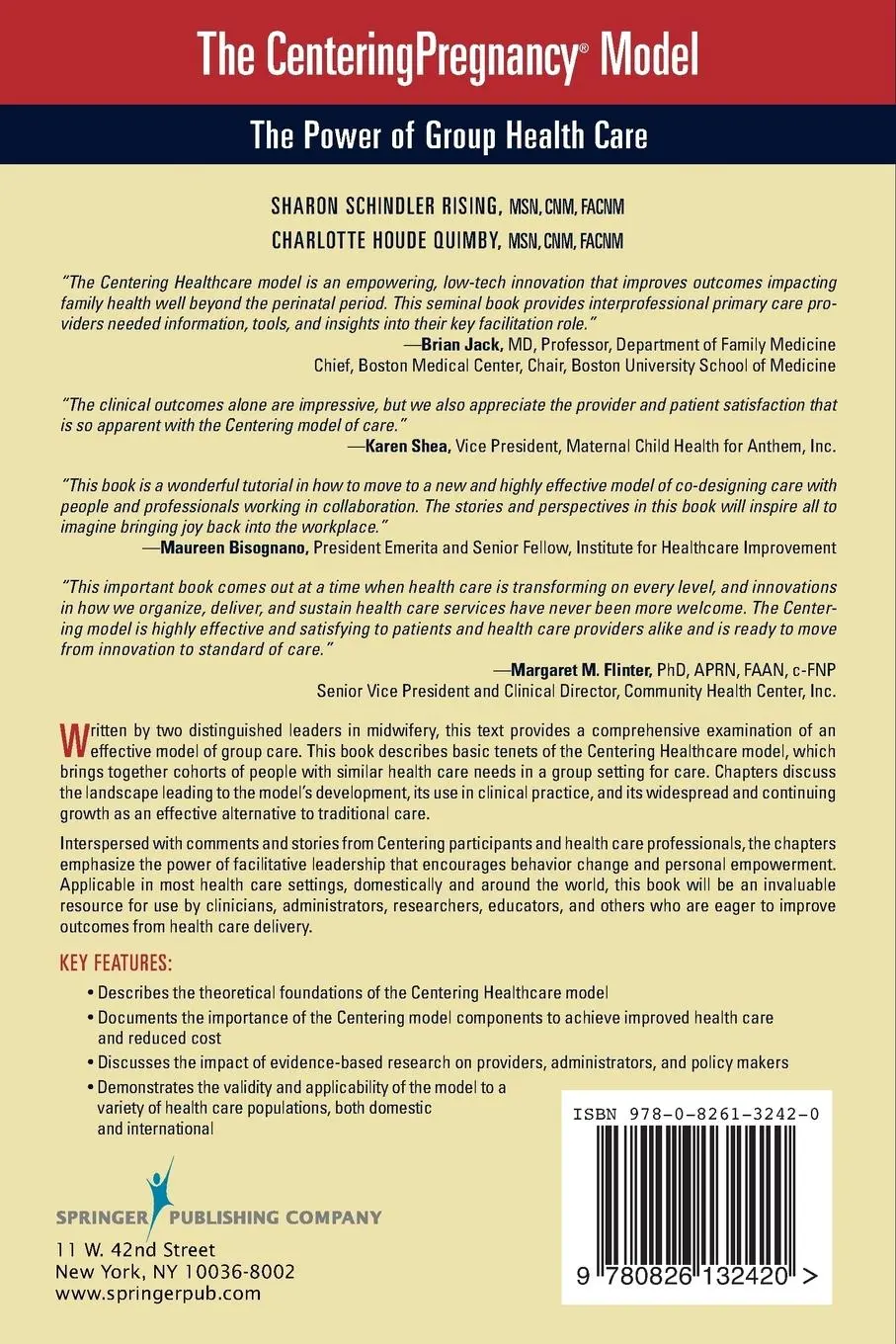 Rückseite: 9780826132420 | The CenteringPregnancy Model | The Power of Group Health Care | Buch