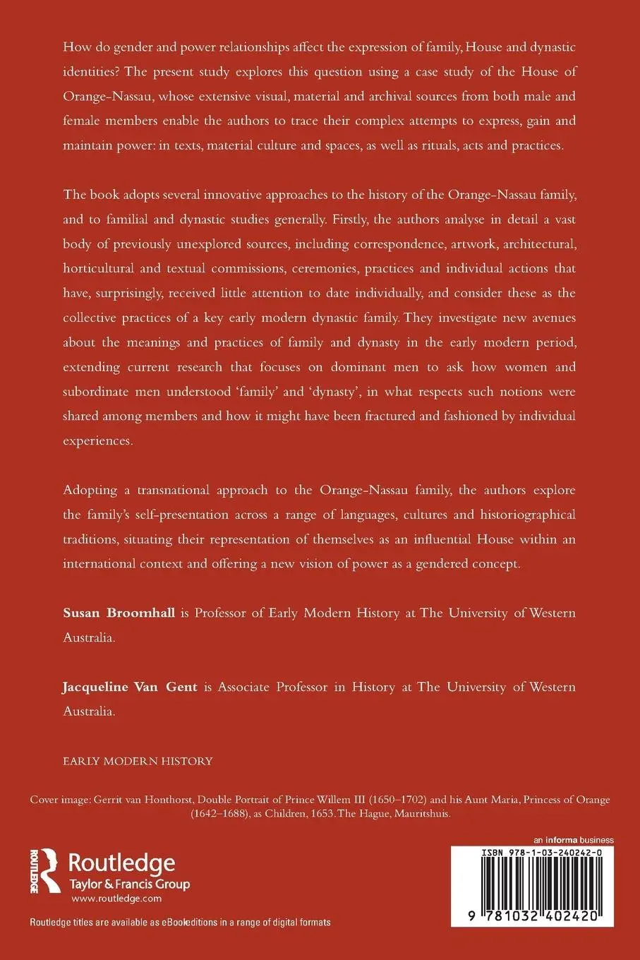 Rückseite: 9781032402420 | Gender, Power and Identity in the Early Modern House of Orange-Nassau