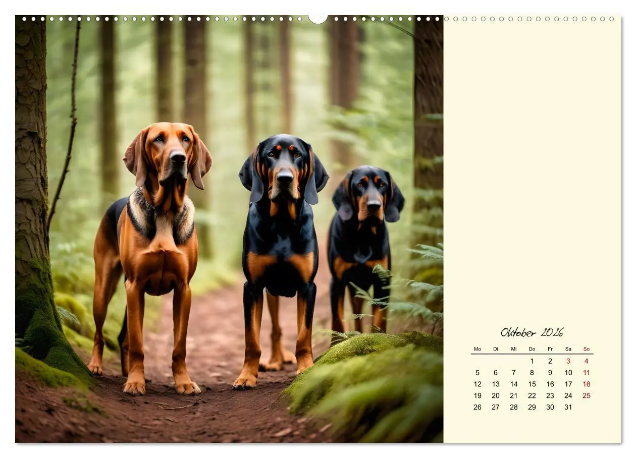 Bild: 9783457252420 | Bloodhound - Mächtige Spürnase (hochwertiger Premium Wandkalender...
