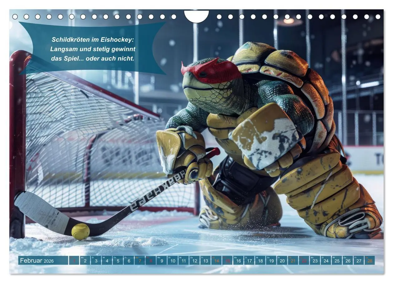 Bild: 9783457322420 | Der tierisch lustige Eishockey Kalender (Wandkalender 2026 DIN A4...