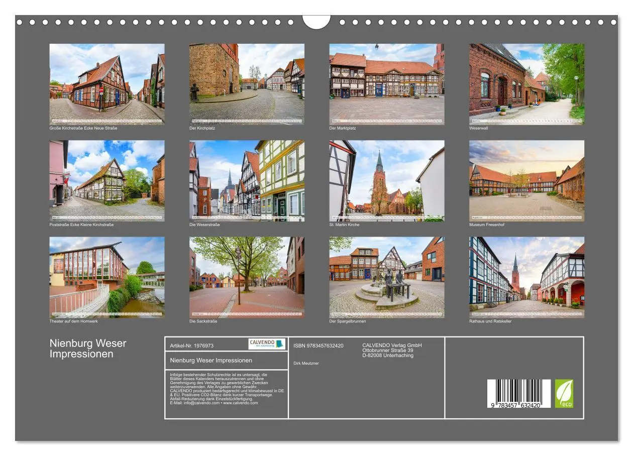 Bild: 9783457632420 | Nienburg Weser Impressionen (Wandkalender 2026 DIN A3 quer),...